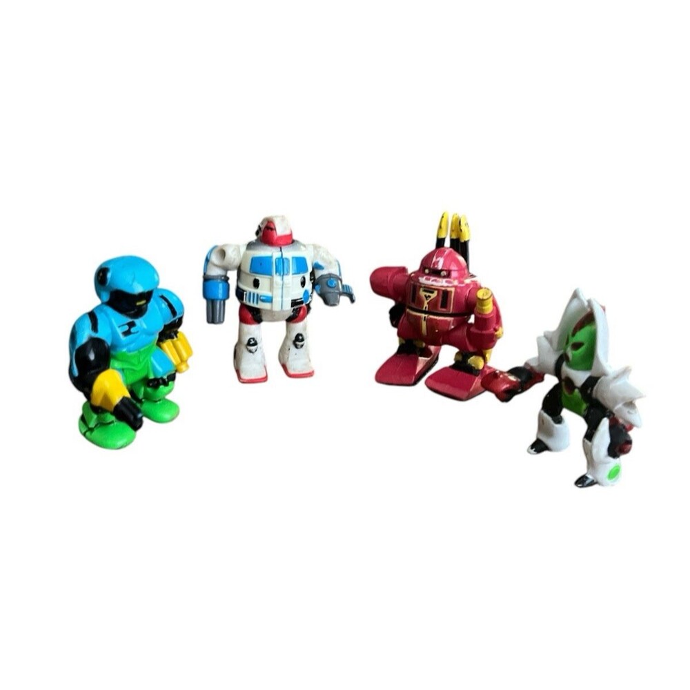 Vintage 1990'S Galoob ZBots LGT1 Micro Machines Lot oF 4